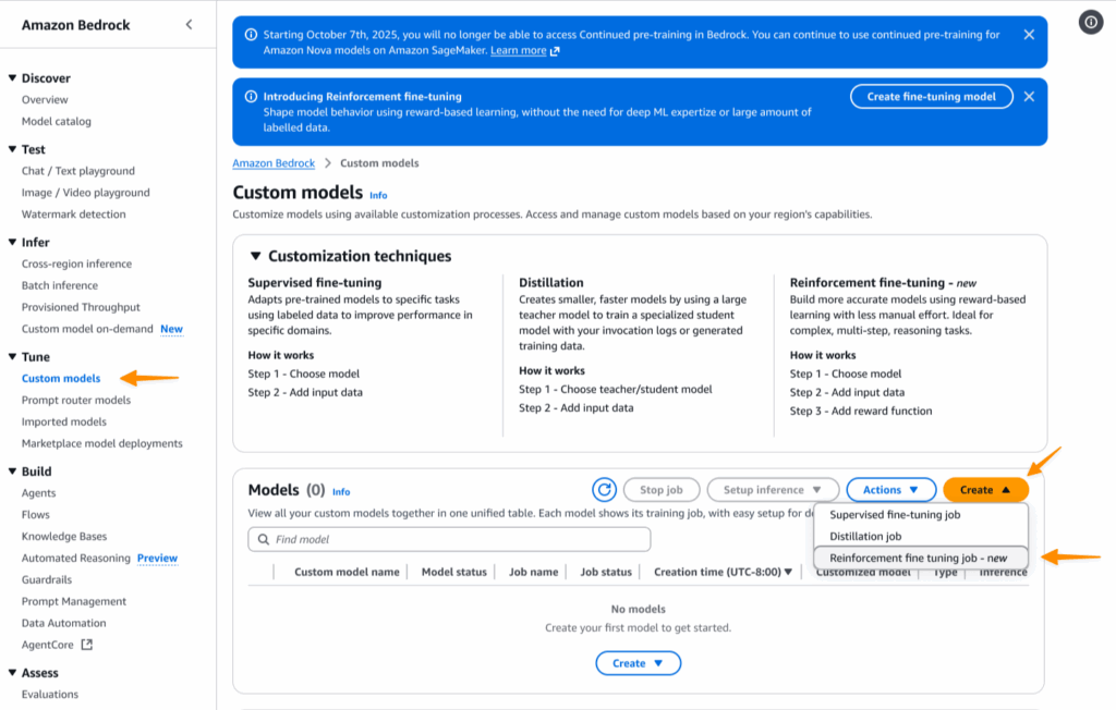 AWS Reinforcement Fine-Tuning